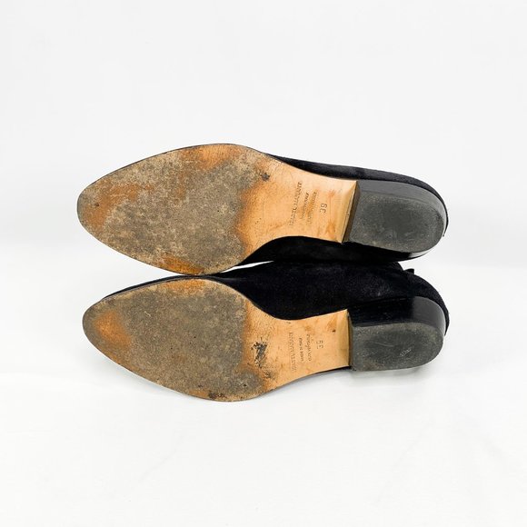 ISABEL MARANT Black Semi Pointed Suede Ankle Boots - Picture 8 of 8
